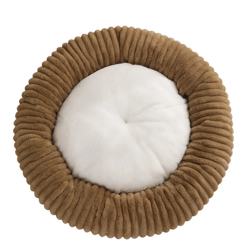 2025 New Dog Kennel Cat Kennel Plush Round Pet Kennel Dog Bed Winter Warm Pet Bed Dog Supplies
